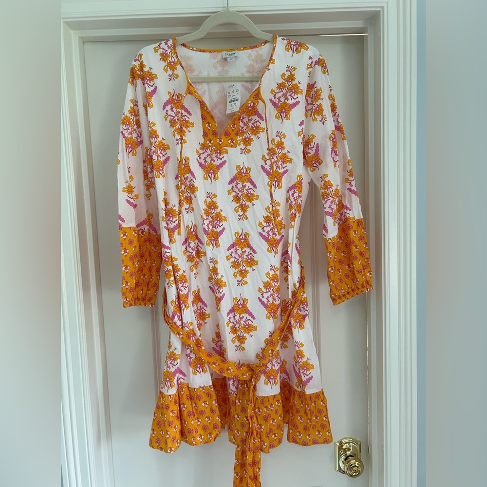 J Crew Floral Yellow and White Dress - Picture 2 of 4